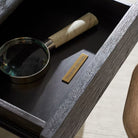 Repose Wooden Desk in Charcoal Oak by Theodore Alexander
