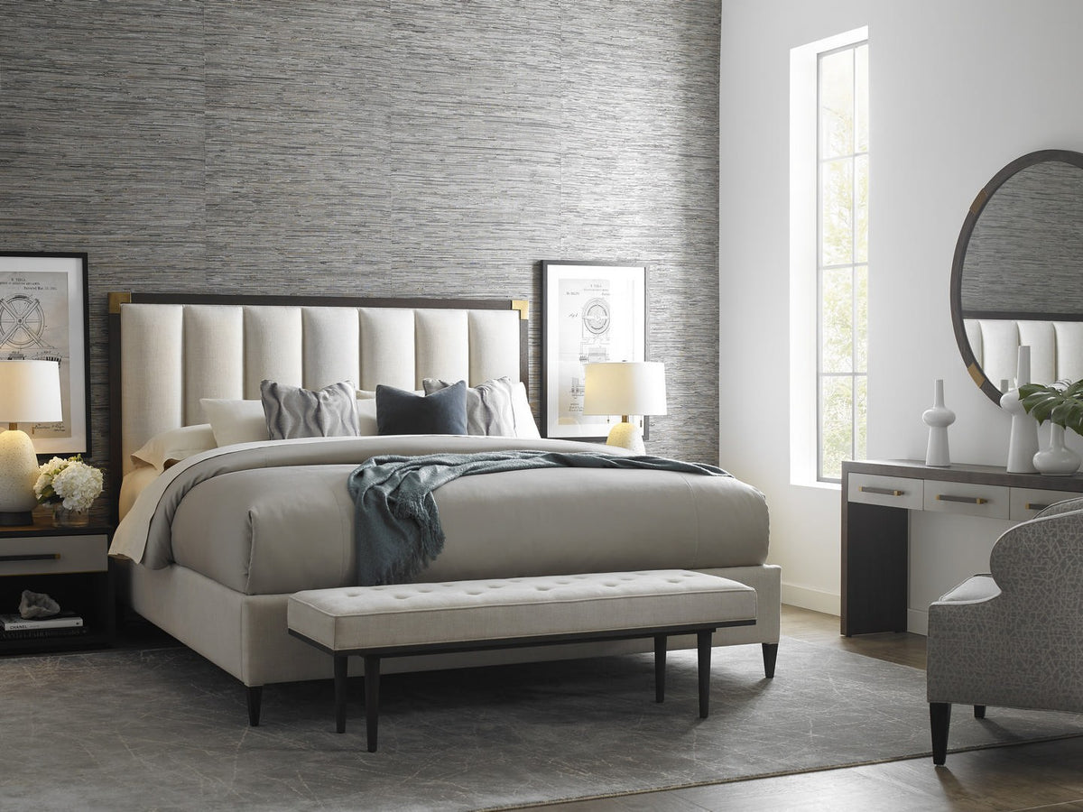 Lang Bench in Kendal Linen by Theodore Alexander