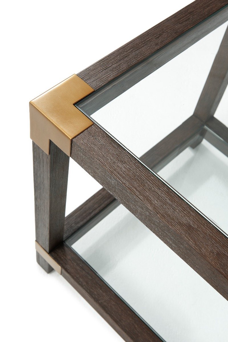 Square Side Table Rayan in Cardamon by Theodore Alexander