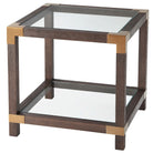 Square Side Table Rayan in Cardamon by Theodore Alexander