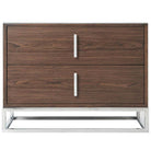 Bedside Table Blain in Macadamia & Nickel by Theodore Alexander
