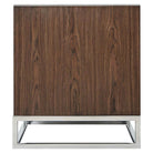 Bedside Table Blain in Macadamia & Nickel by Theodore Alexander