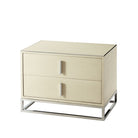 Bedside Table Blain in Overcast Shagreen by Theodore Alexander