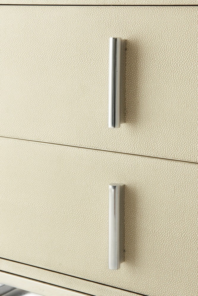 Bedside Table Blain in Overcast Shagreen by Theodore Alexander
