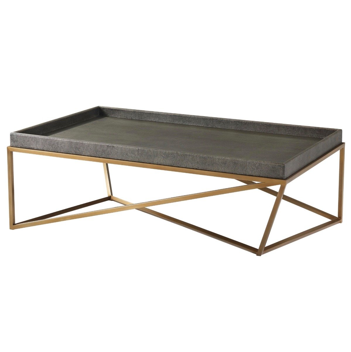 Tray Coffee Table Crazy X in Tempest by Theodore Alexander
