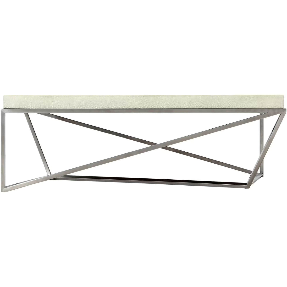 Crazy X Tray Coffee Table in Overcast by Theodore Alexander