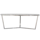 Large Round Coffee Table Fisher in Marble & Nickel by Theodore Alexander