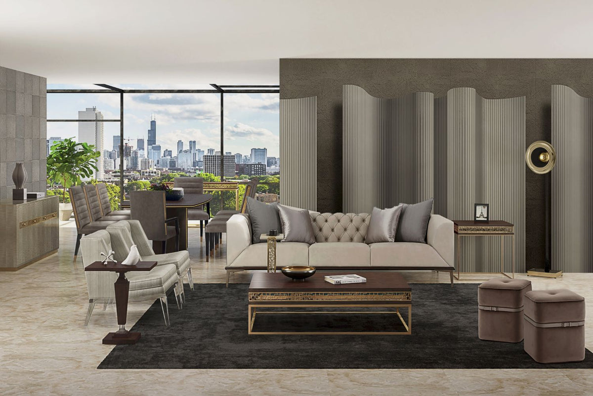 Frenzy Coffee Table in Eucalyptus by Theodore Alexander