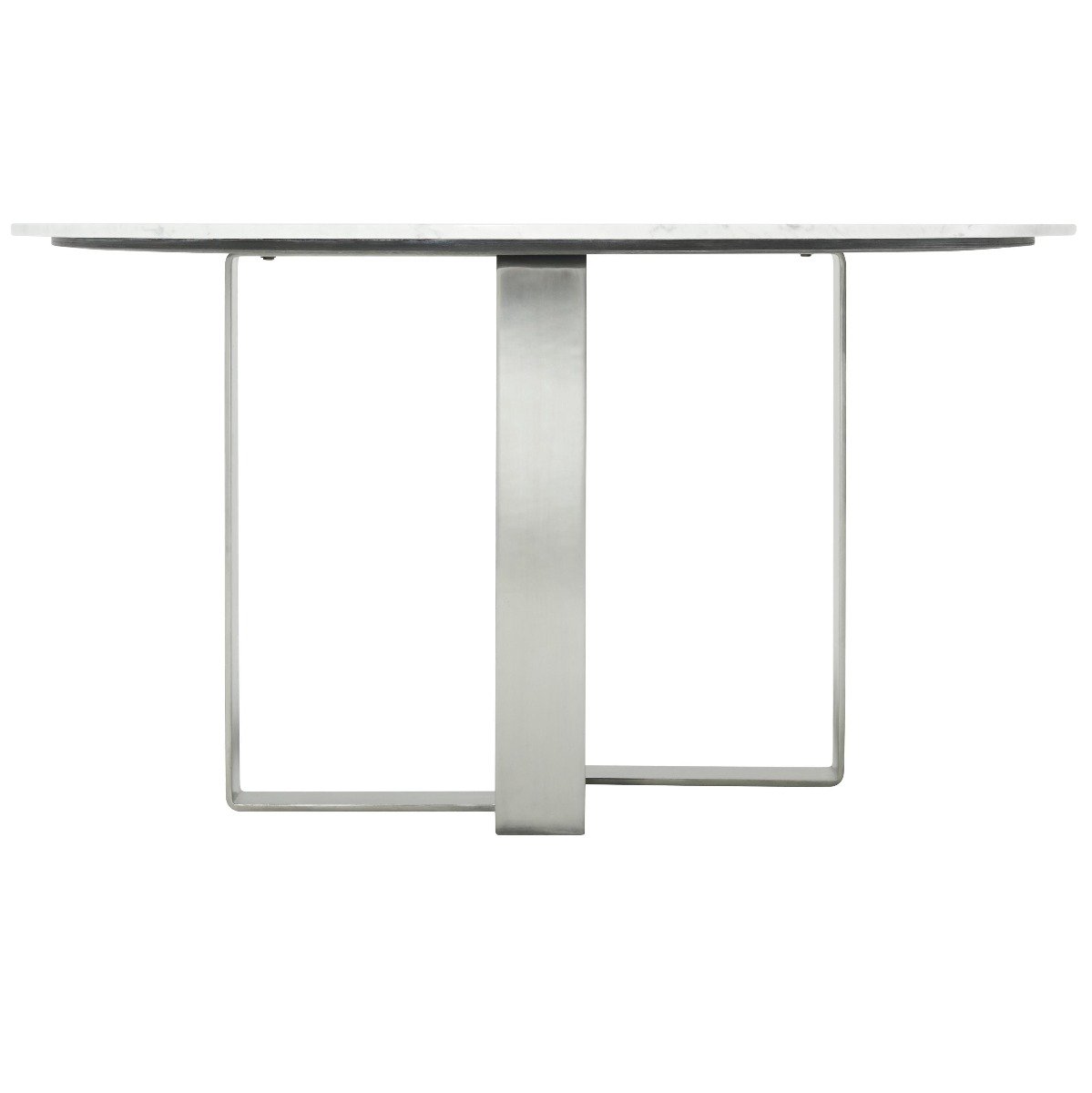 Adley Round Marble Dining Table in Gunmetal - 137cm by Theodore Alexander