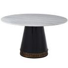 Dining Table Westcott in Bianco Marble by Theodore Alexander