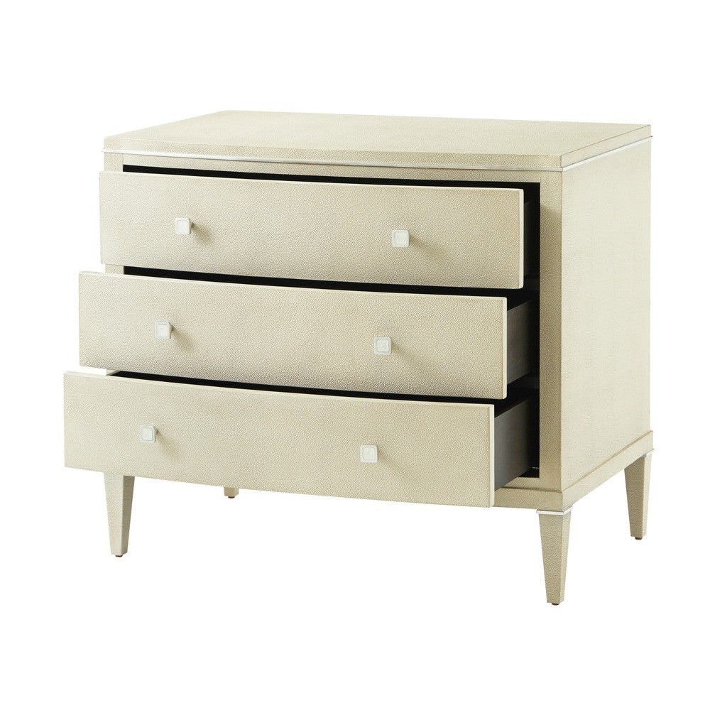 Adeline Bedside Table in Overcast by Theodore Alexander