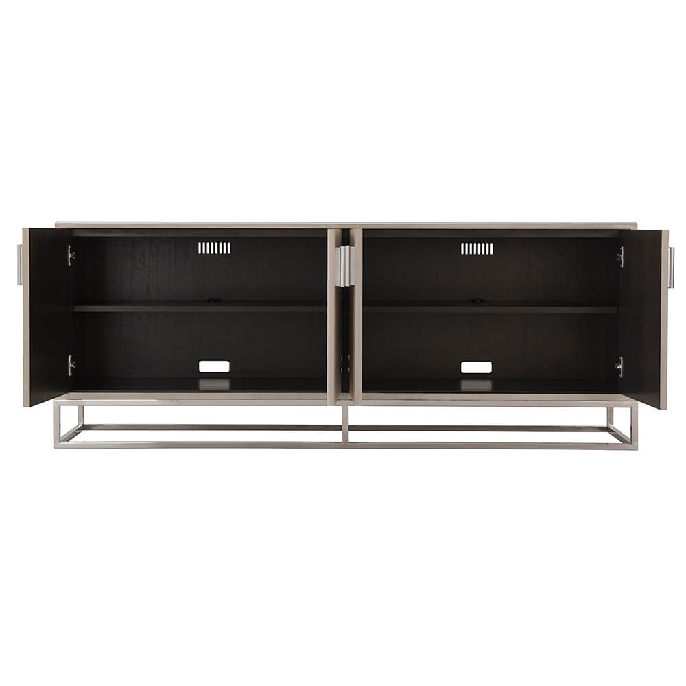 Fisher Media Console in Overcast - Small by Theodore Alexander