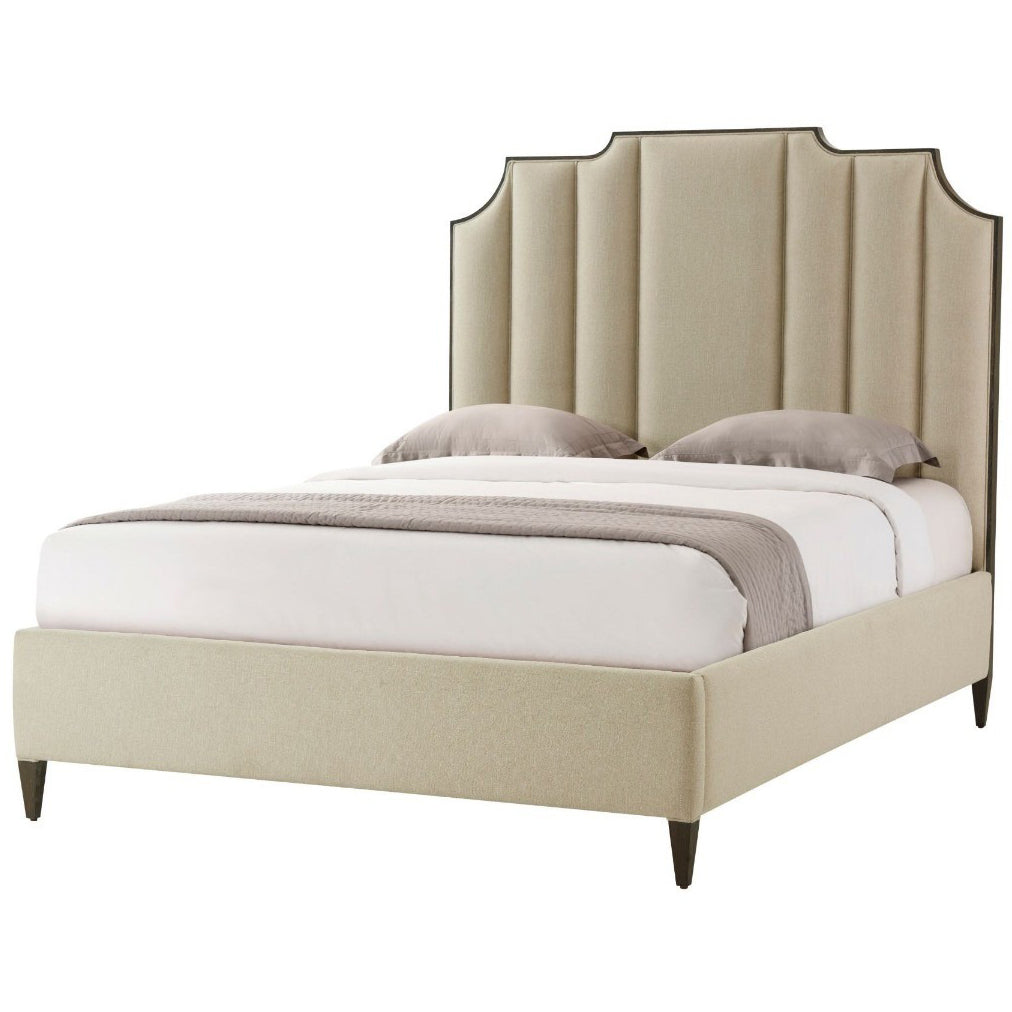 King Bed Frame Artemis in Kendal Linen by Theodore Alexander