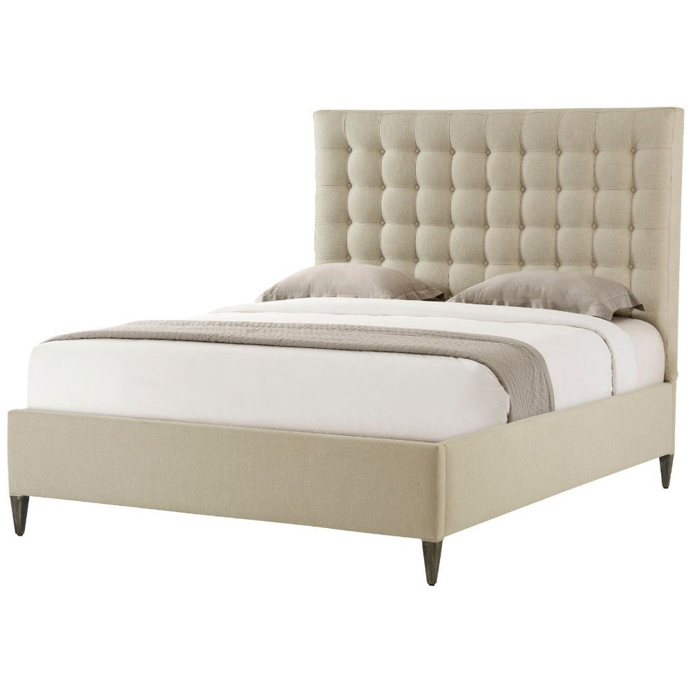 King Bed Frame Hampton in Kendal Linen by Theodore Alexander