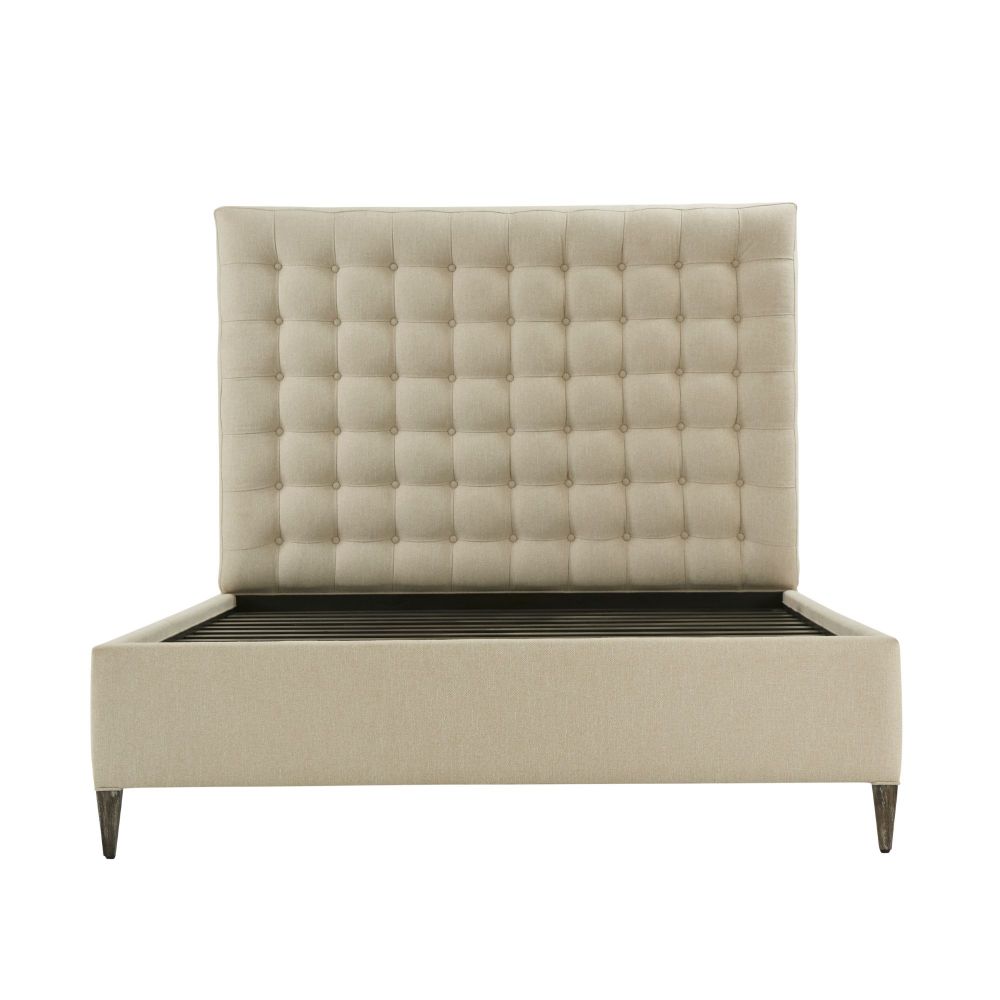 King Bed Frame Hampton in Kendal Linen by Theodore Alexander