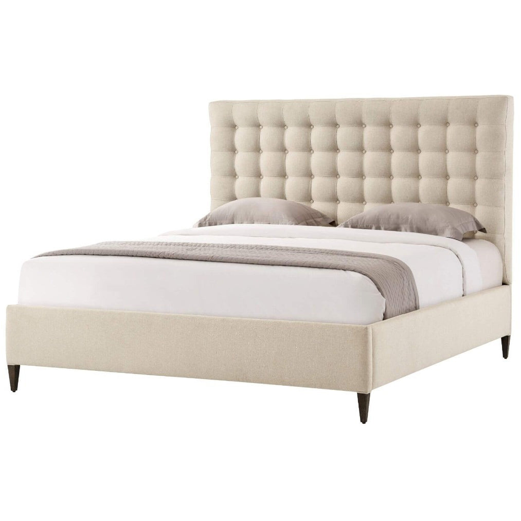 Super King Bed Frame Hampton in Kendal Linen by Theodore Alexander
