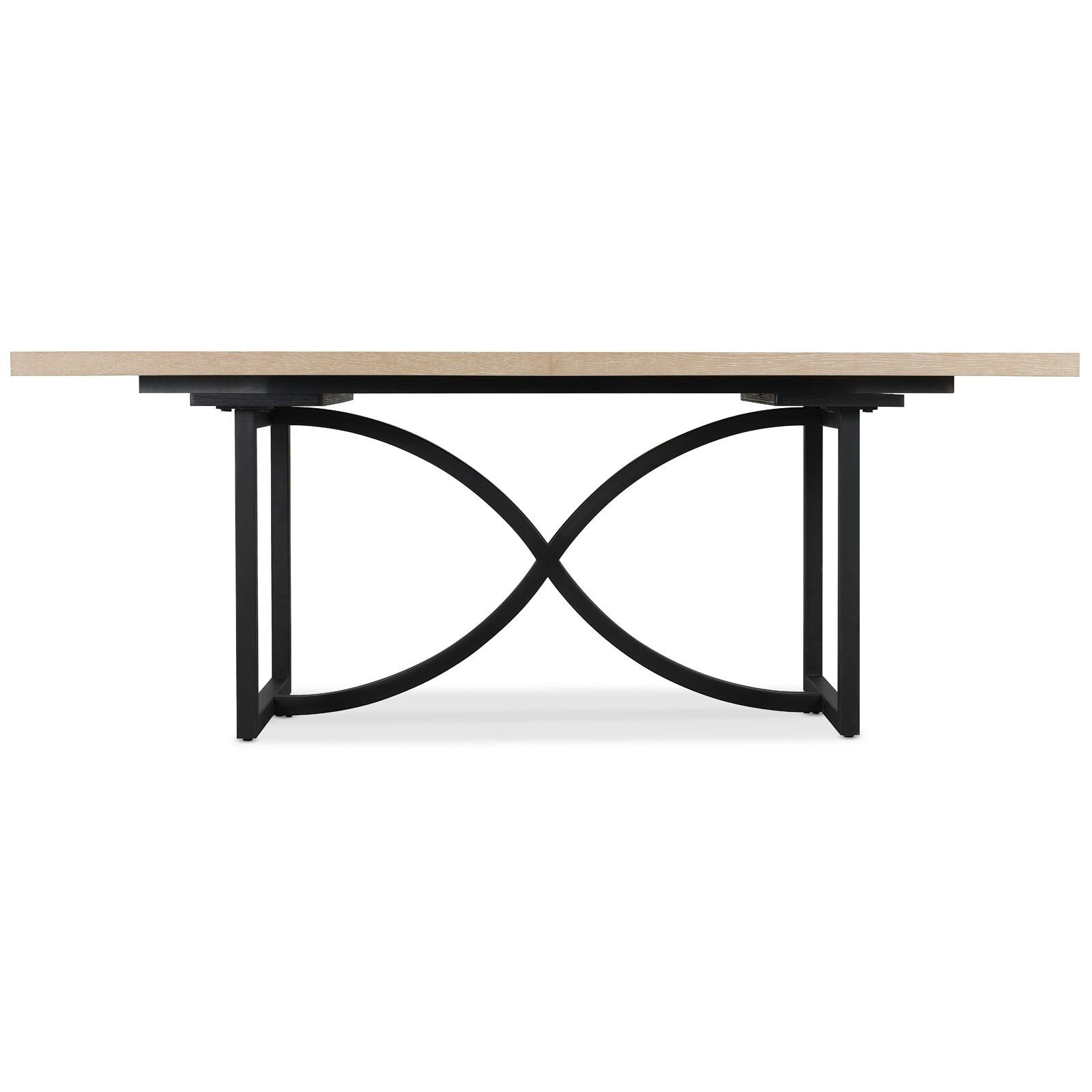 Tranquillity Rectangle Extending Dining Table with Metal Base by Hooker
