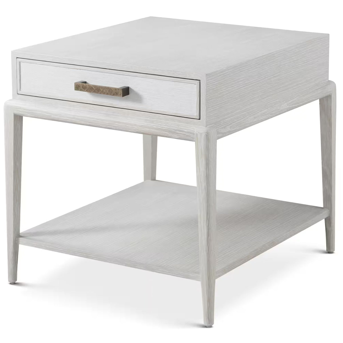 Flagler Side Table with Wallpaper Drawer Front by Theodore Alexander