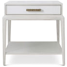 Flagler Side Table with Wallpaper Drawer Front by Theodore Alexander