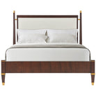 Markos Upholstered King Size Bed in Dark by Theodore Alexander