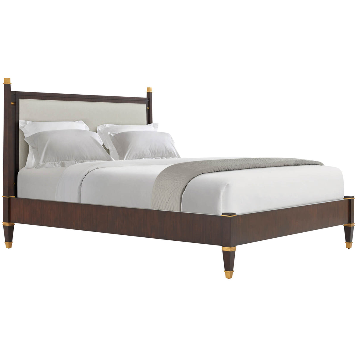 Markos Upholstered Super King Size Bed in Dark by Theodore Alexander