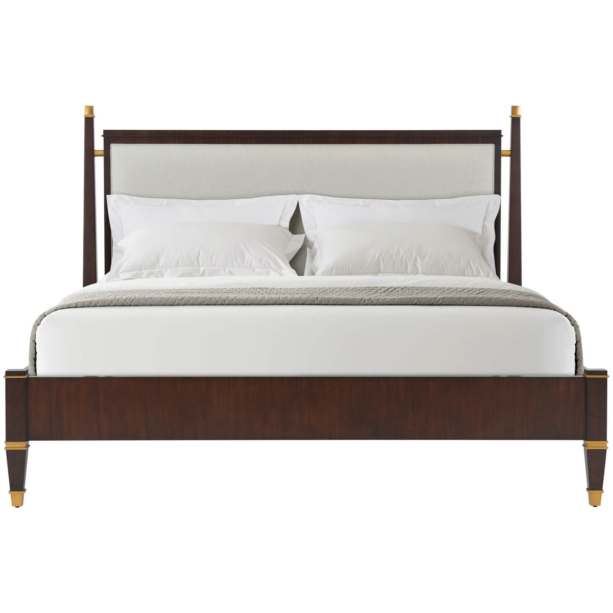 Markos Upholstered Super King Size Bed in Dark by Theodore Alexander