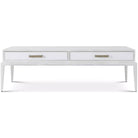 Singer Coffee Table with Wallpaper Drawer Fronts by Theodore Alexander