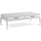Singer Coffee Table with Wallpaper Drawer Fronts by Theodore Alexander