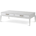 Singer Coffee Table with Wallpaper Drawer Fronts by Theodore Alexander