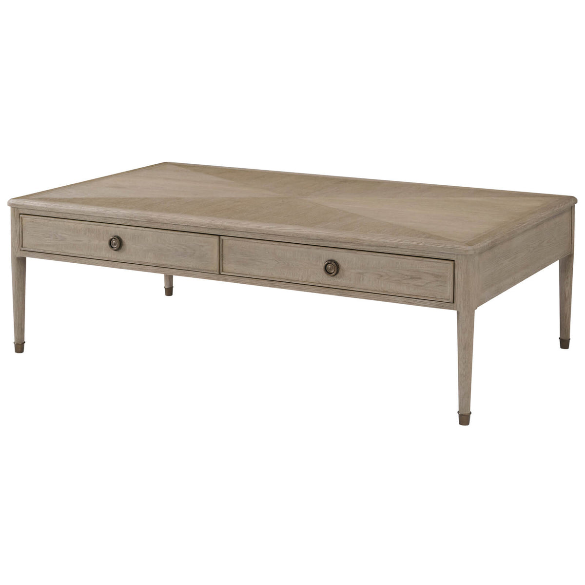 Thistlewood Storage Coffee Table in Riverwash Oak by Theodore Alexander