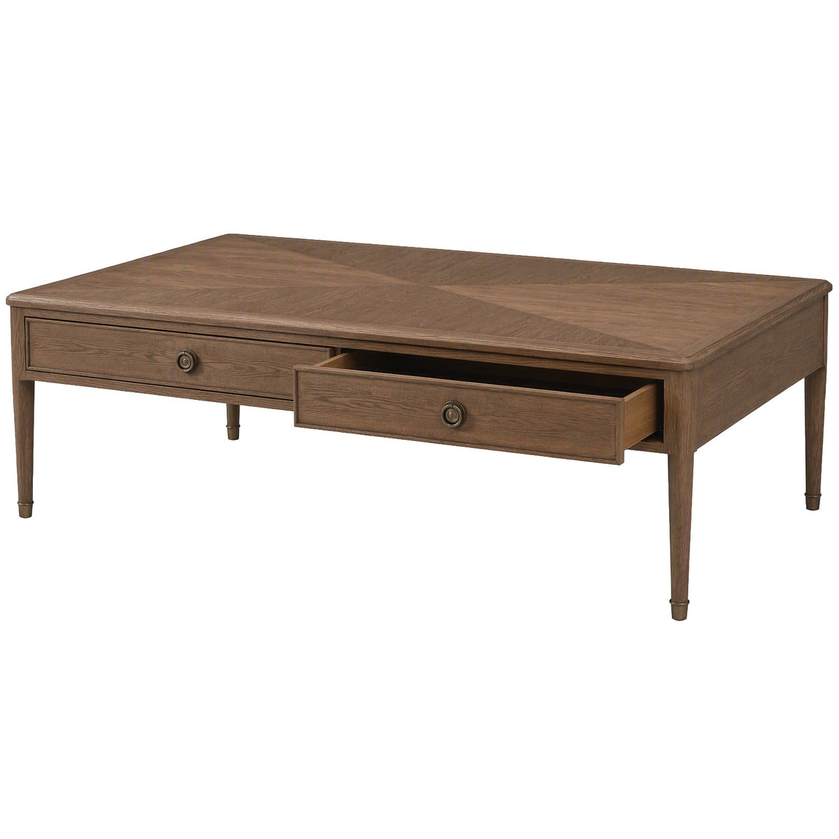 Thistlewood Storage Coffee Table in Tobacco by Theodore Alexander