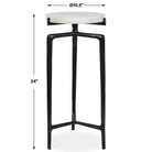 Tobias White Marble Slab Drink Table by Uttermost