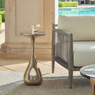 Tolstoy Indoor-Outdoor Side Table in Brass by Uttermost