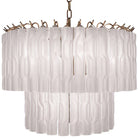 Twisted Frost Glass Chandelier - Small Keiichi