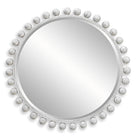 Cyra Round Wood Mirror in Aged Ivory by Uttermost