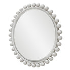 Cyra Round Wood Mirror in Aged Ivory by Uttermost