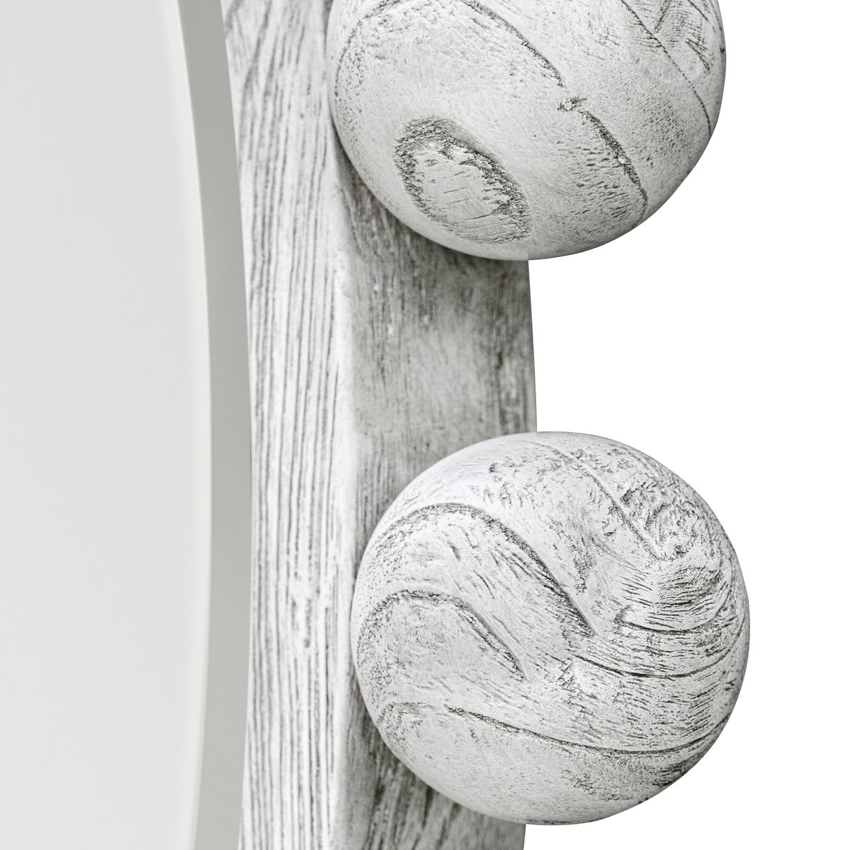 Cyra Round Wood Mirror in Aged Ivory by Uttermost