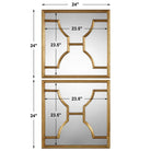 Misa Square Mirrors in Gold - Set of 2 by Uttermost