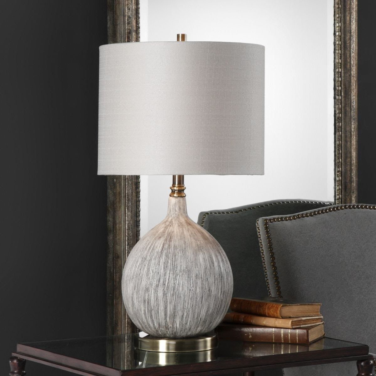 Hedera Textured Ivory Table Lamp by Uttermost