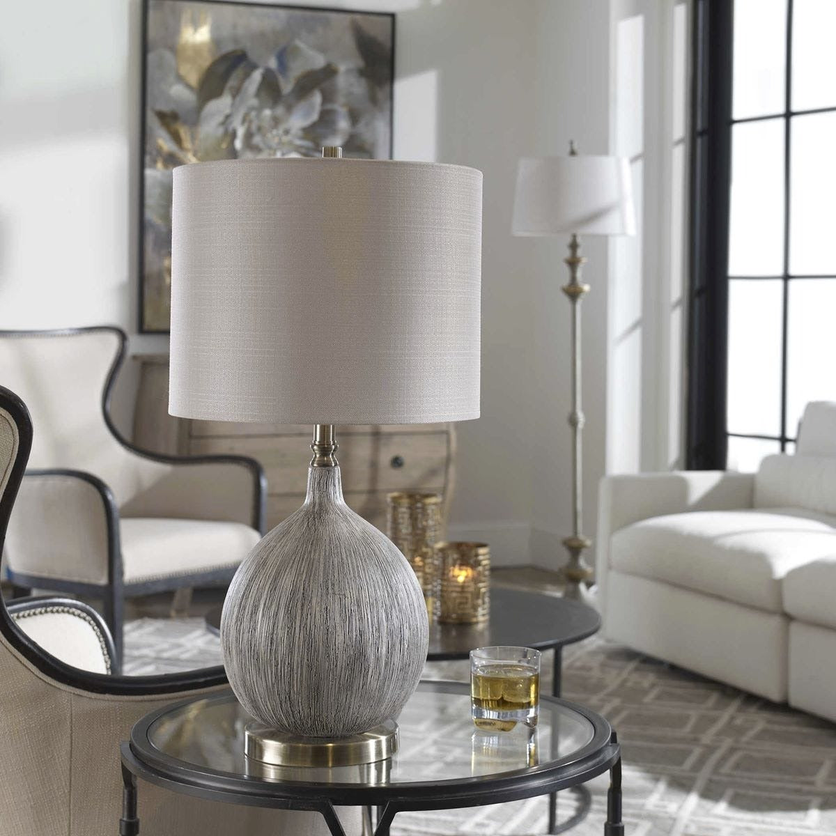 Hedera Textured Ivory Table Lamp by Uttermost