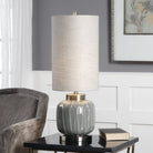 Zahlia Aged Grey Ceramic Lamp by Uttermost