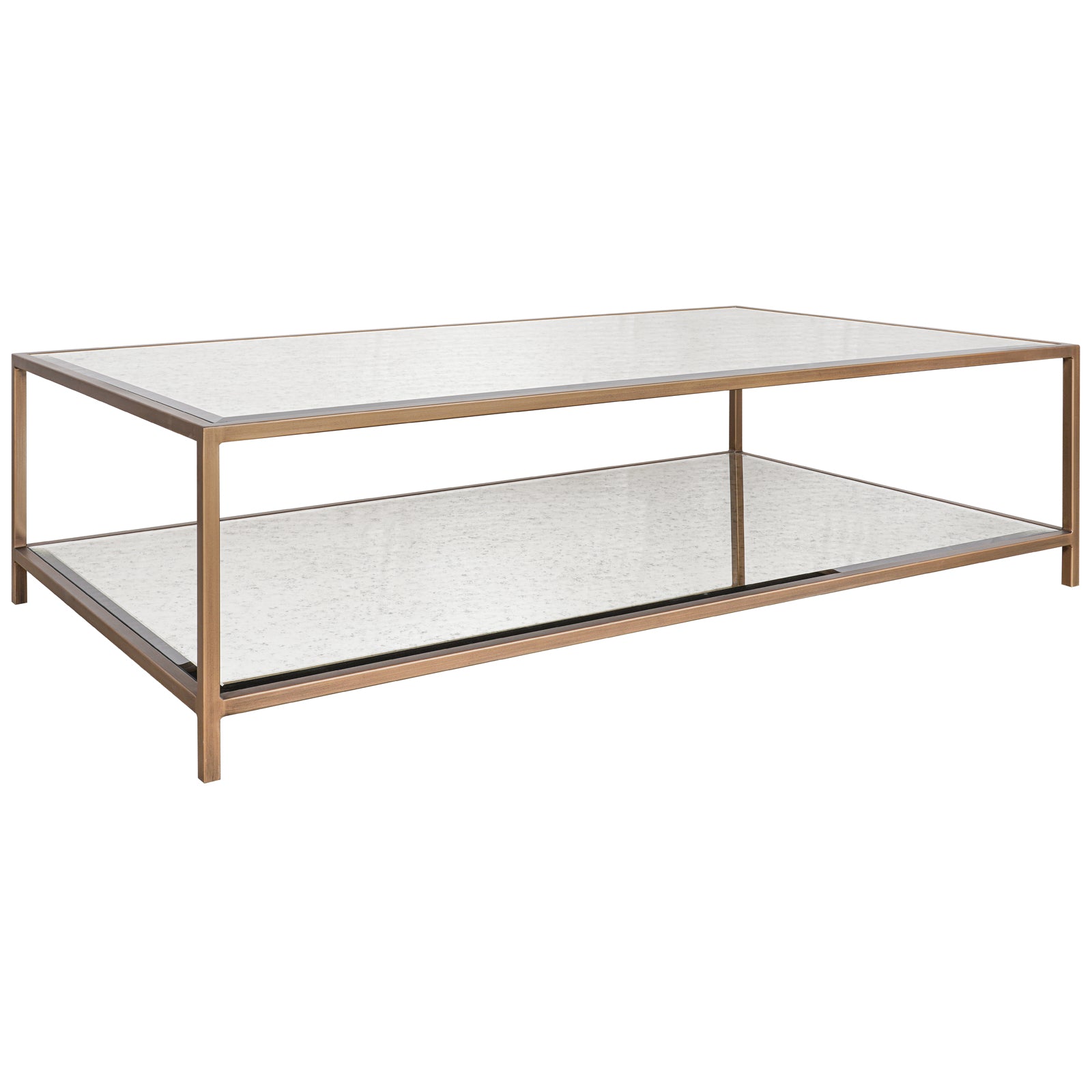 Upton Coffee Table in Antique Brass by Keiichi