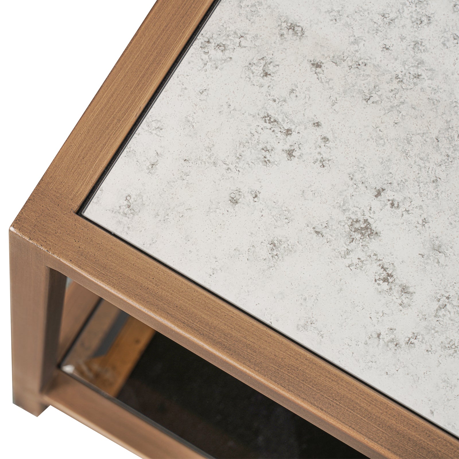 Upton Coffee Table in Antique Brass by Keiichi
