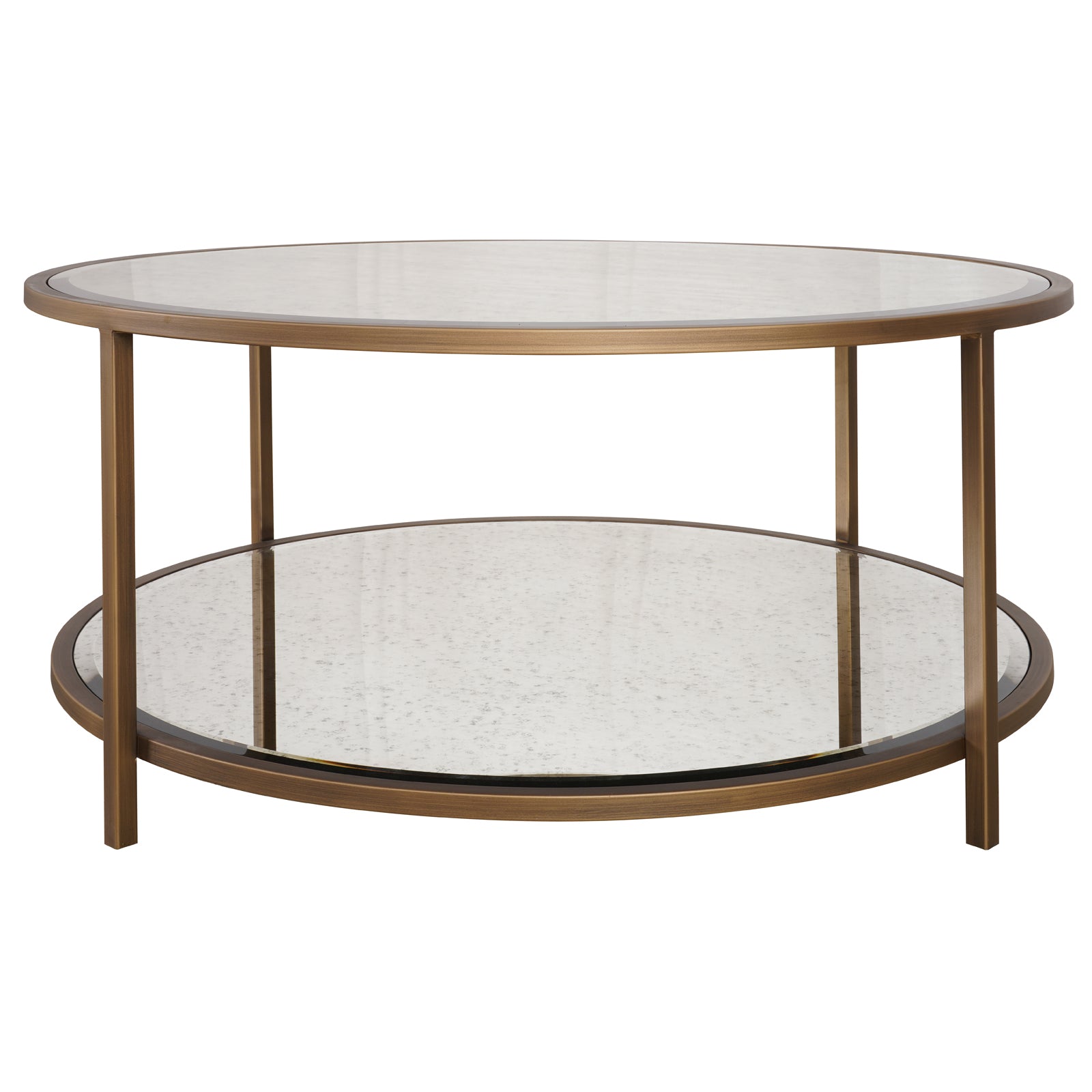 Upton Coffee Table in Antique Brass - Round by Keiichi