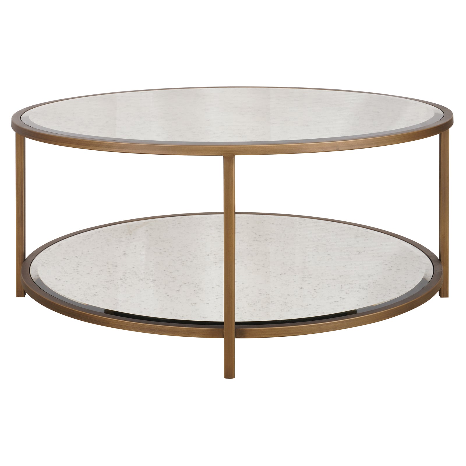 Upton Coffee Table in Antique Brass - Round by Keiichi
