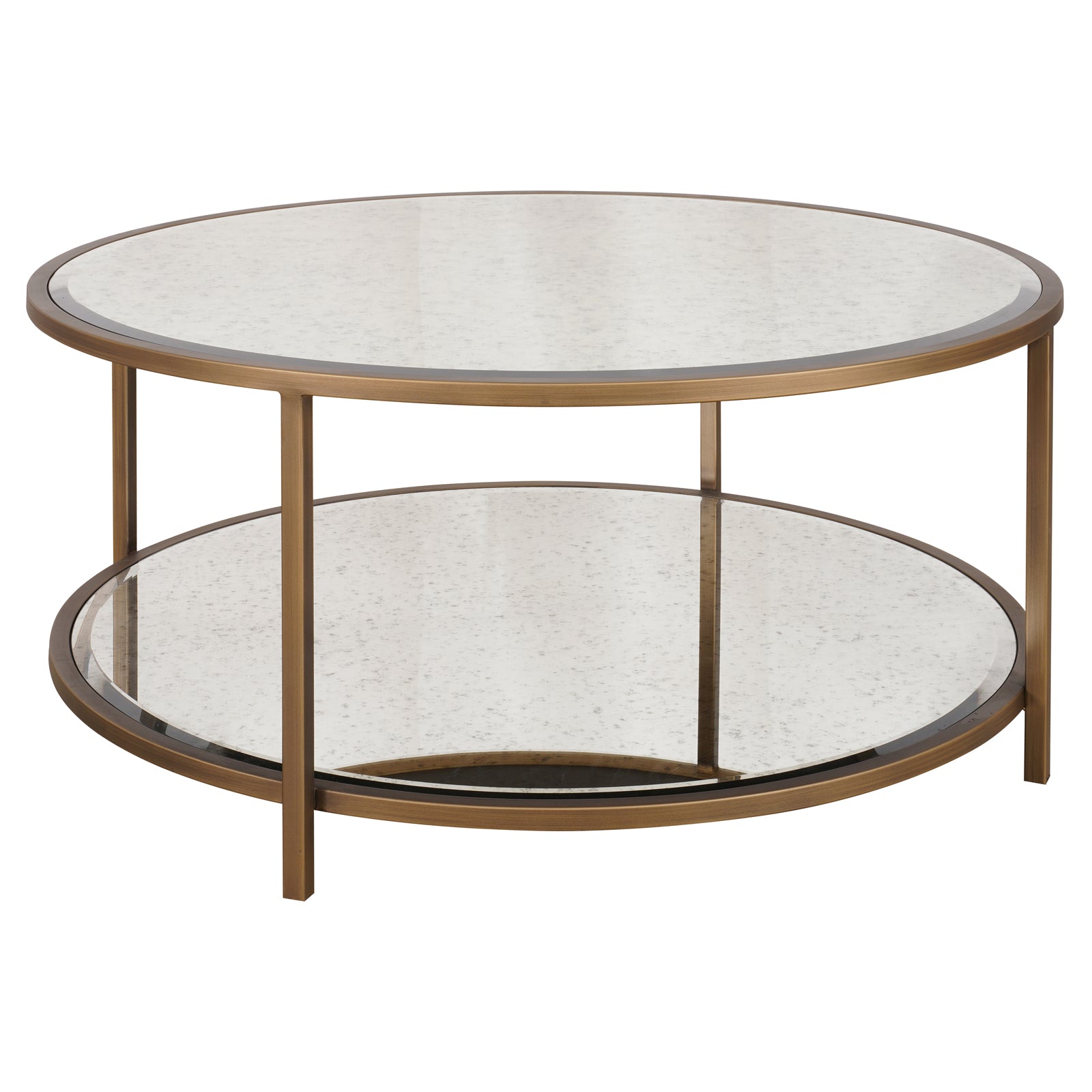 Upton Coffee Table in Antique Brass - Round by Keiichi