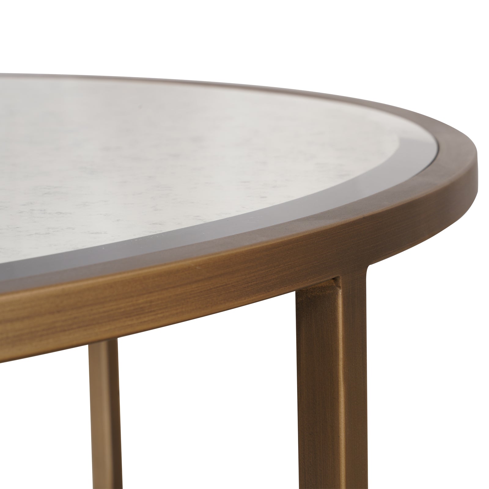 Upton Coffee Table in Antique Brass - Round by Keiichi