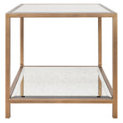 Upton Side Table in Antique Brass by Keiichi