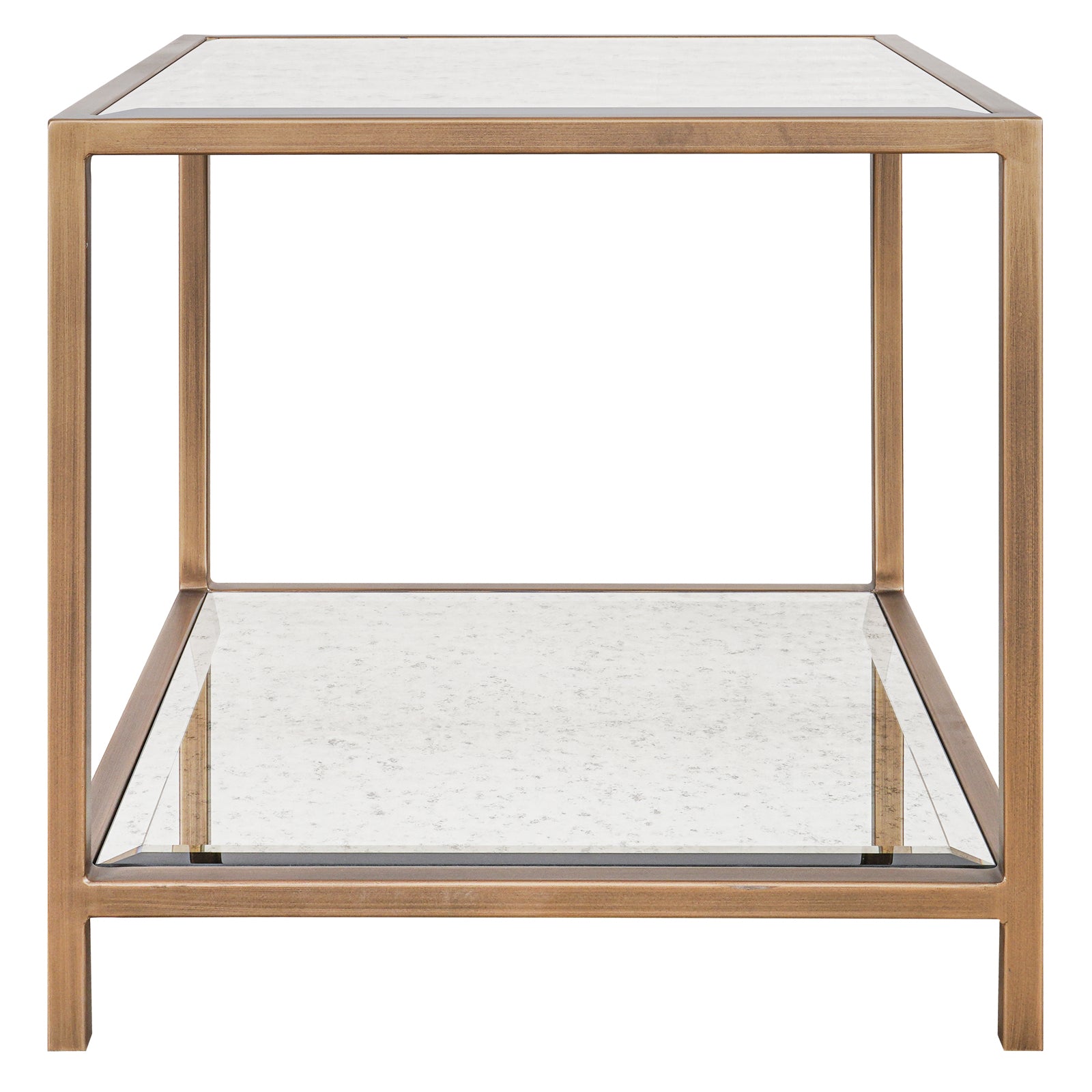 Upton Side Table in Antique Brass by Keiichi