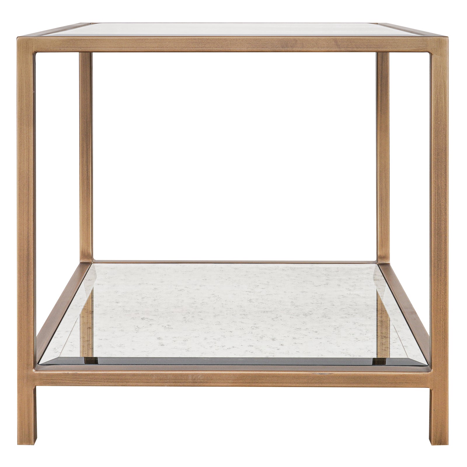 Upton Side Table in Antique Brass by Keiichi